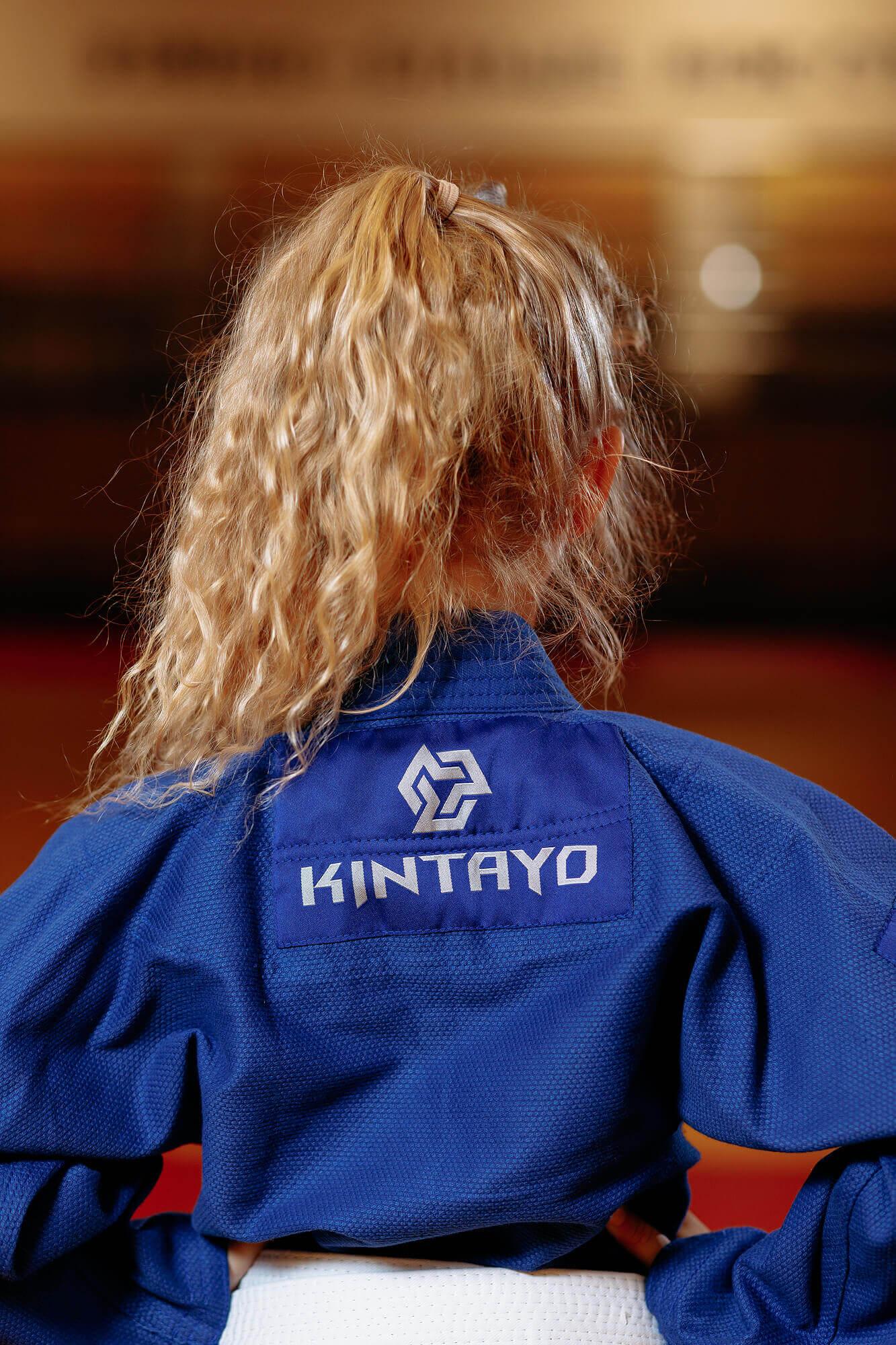Кімоно для джиу - джитсу синє, TM "Kintayo", 120 зріст, щільність 350 гр/м.кв. 9