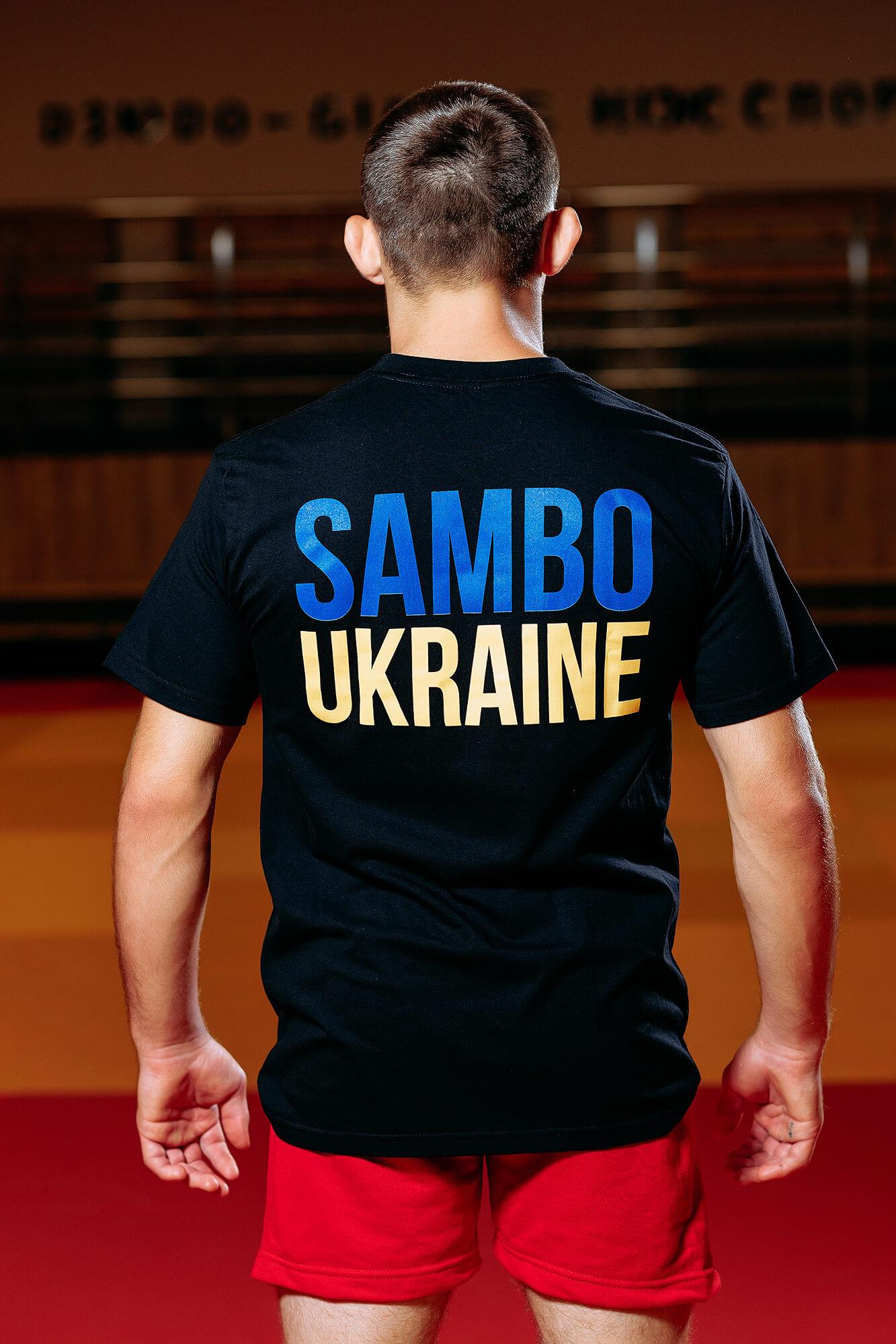 Чорна футболка Sambo Ukraine розмір XXL. 2