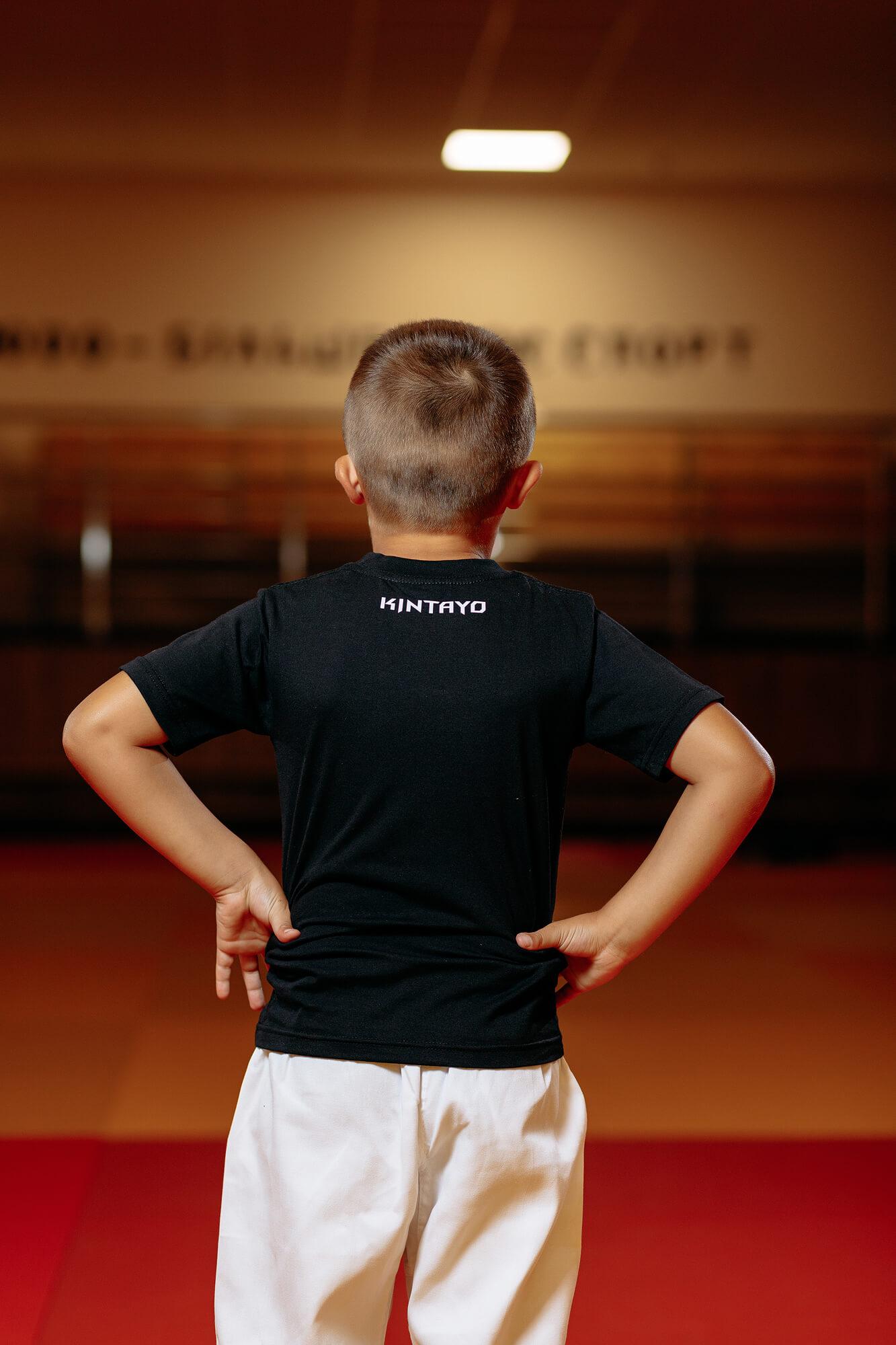 Дитяча футболка чорна з написом "I do judo" - Розмір: 34 2