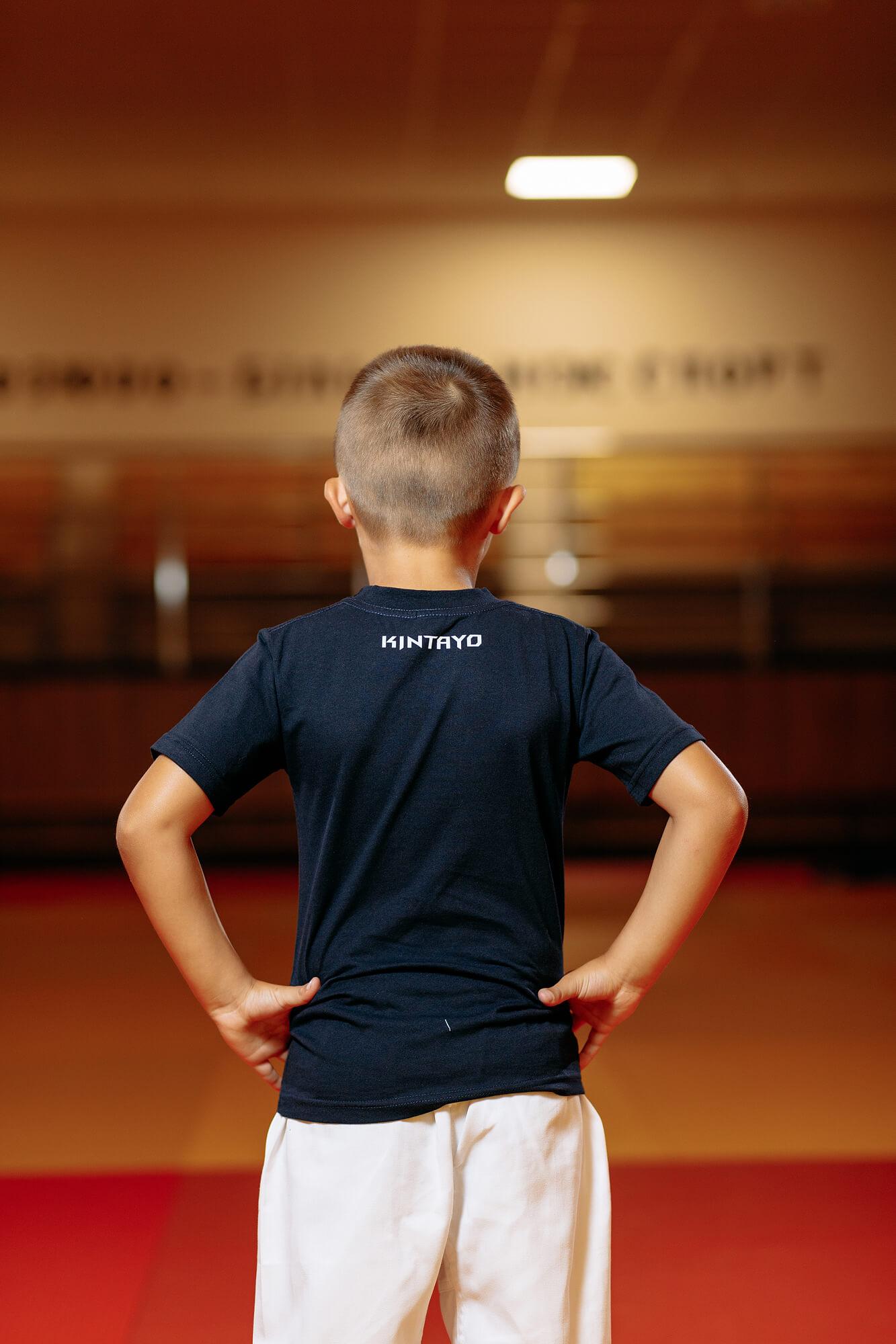 Дитяча футболка темно-синя з написом "I do judo" - Розмір: 36 2