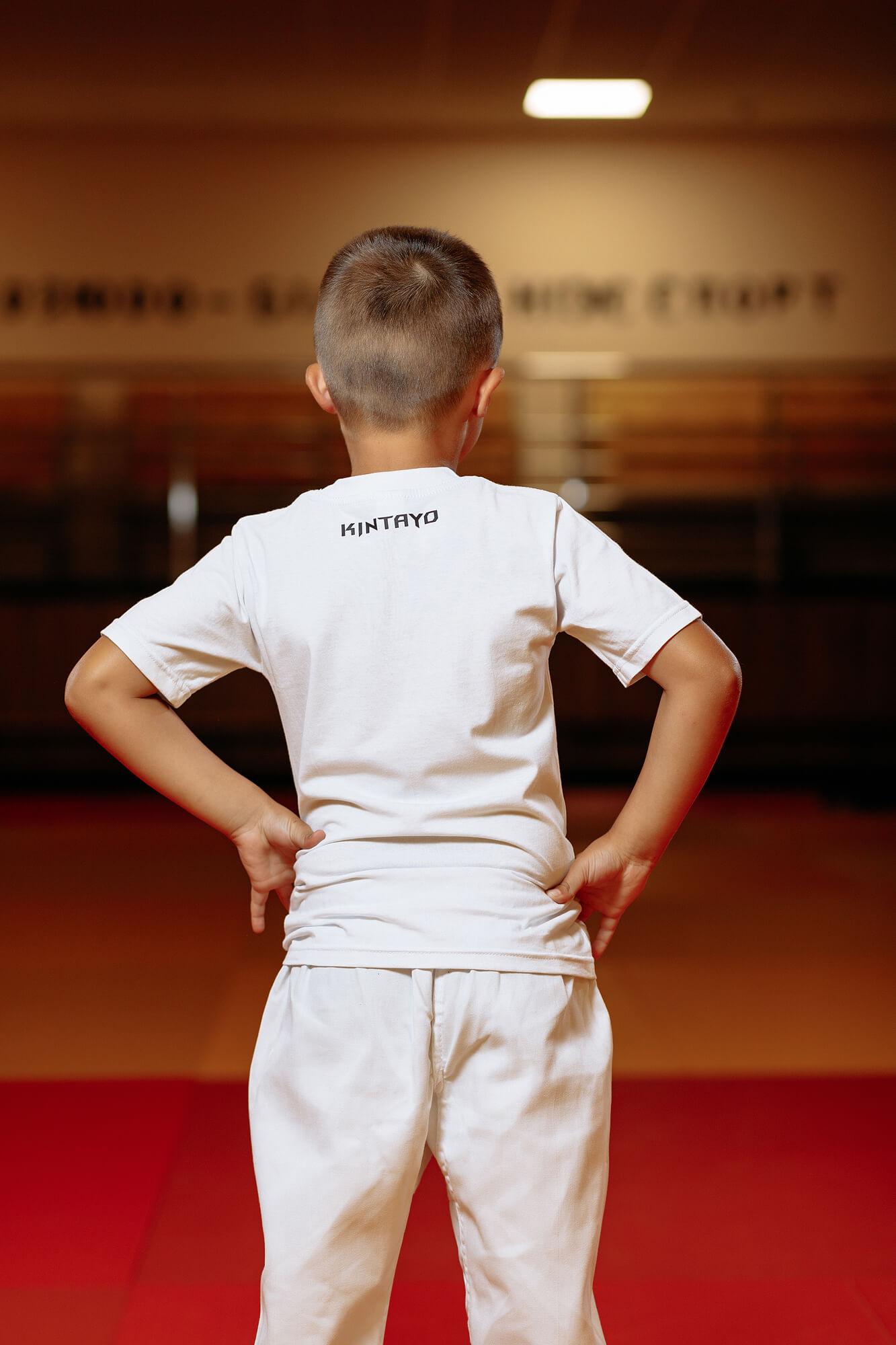 Дитяча футболка біла з написом "I do judo" - Розмір: 36 2
