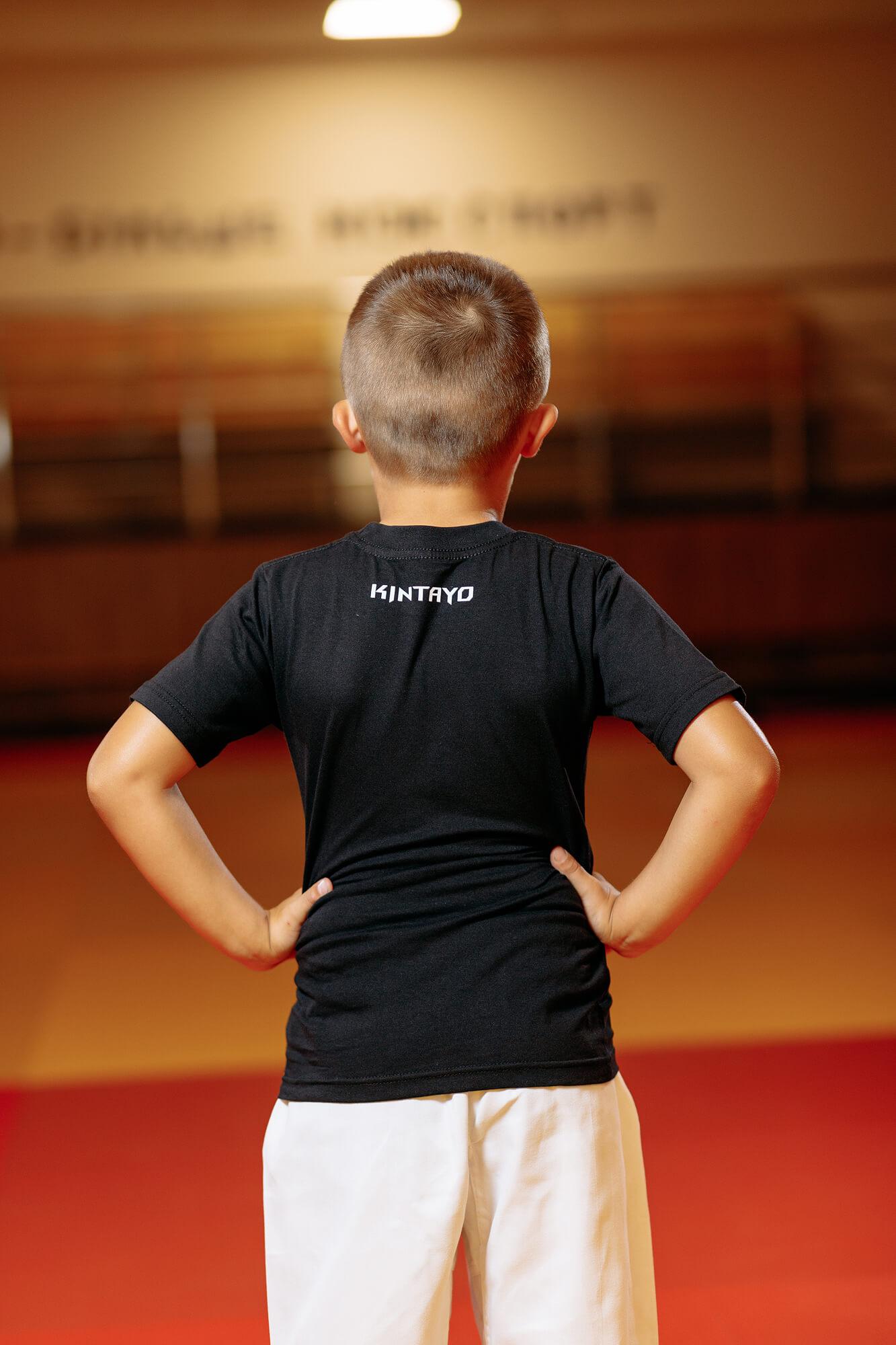 Дитяча футболка чорна з написом " I am Ukrainian judoka" - Розмір: 34 2